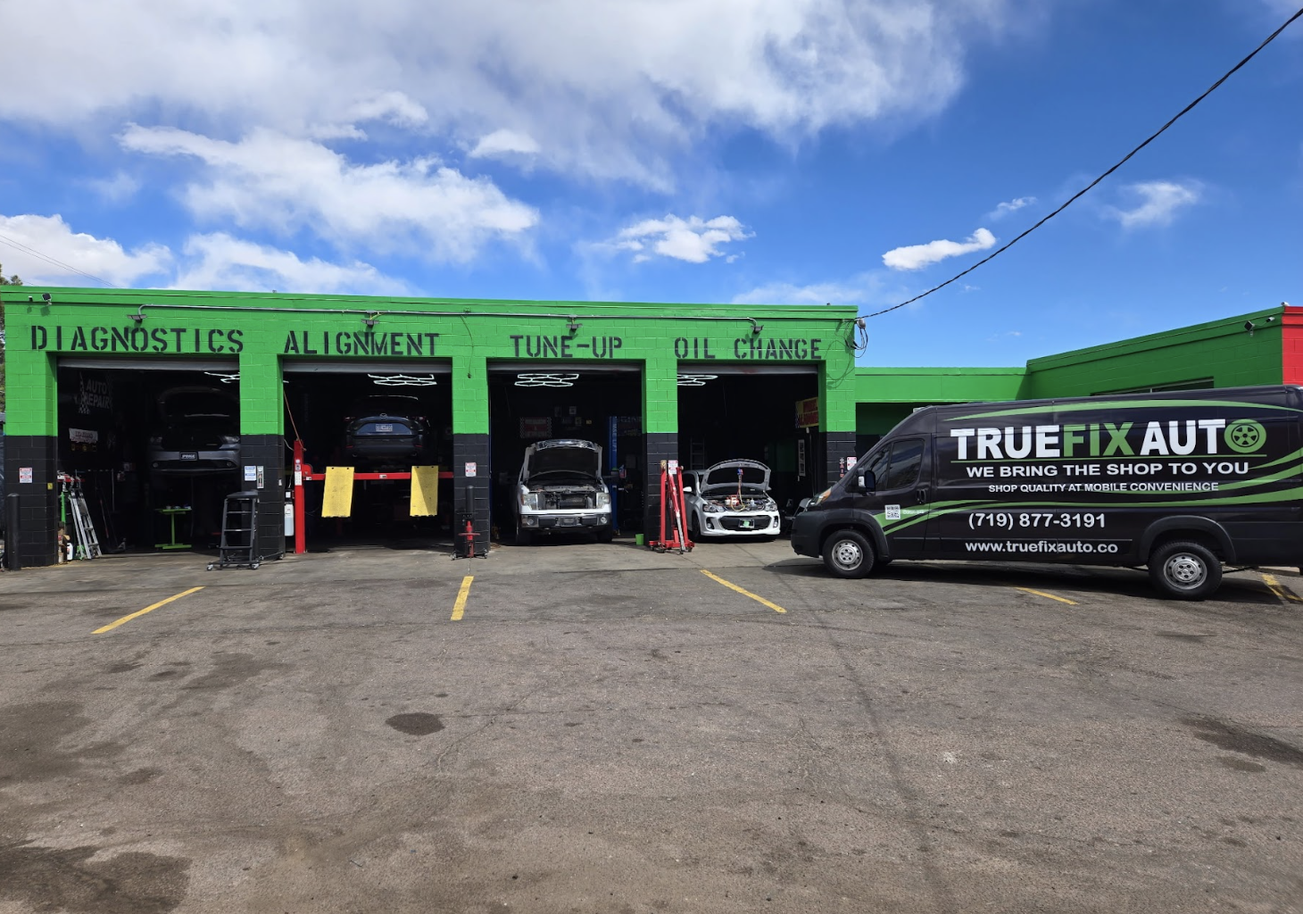 Shop exterior or team