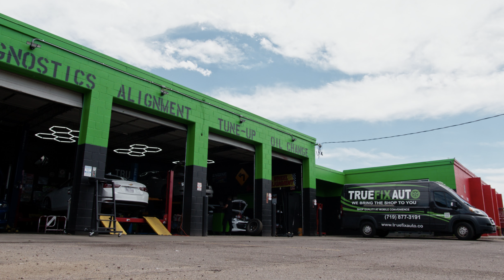 Shop exterior or team